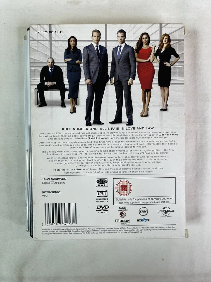 Suits Complete 1st & 2nd Season DVD Box Set 8 Disc TV Series Show PAL 2 4 5 - Image 4 of 4