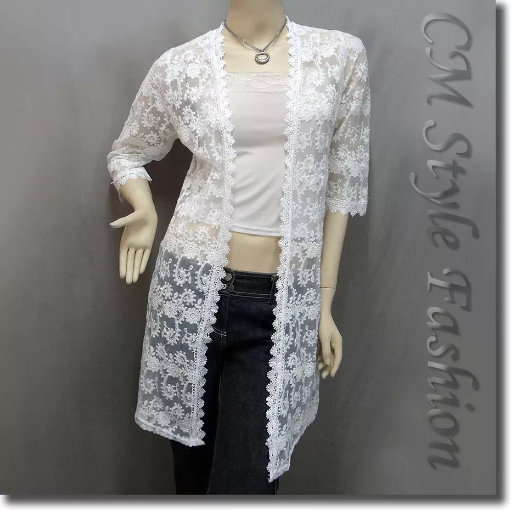 Sheer white hotsell cardigan
