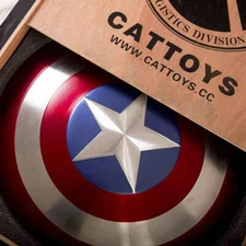 CATTOYZ 1:1 Avengers Captain America Shield Alloy Metal Version with Wooden Box