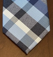 Perry Ellis Portfolio Blue 100% Polyester Men’s Neck Tie Made In China