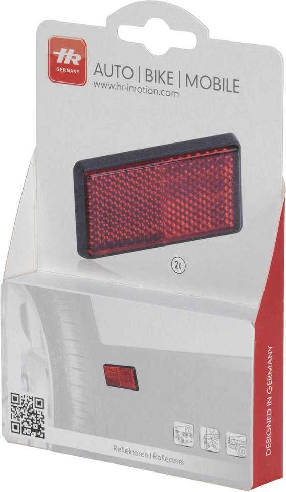 Reflektoren - rot - selbstklebend . HR 12310201 - Größe: 35 x 76 x 9mm - 2 Stück - Bild 3 von 3