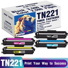TN221 TN225 Toner Cartridge Set for Brother MFC-9130CW MFC-9330CDW 4 Pack 