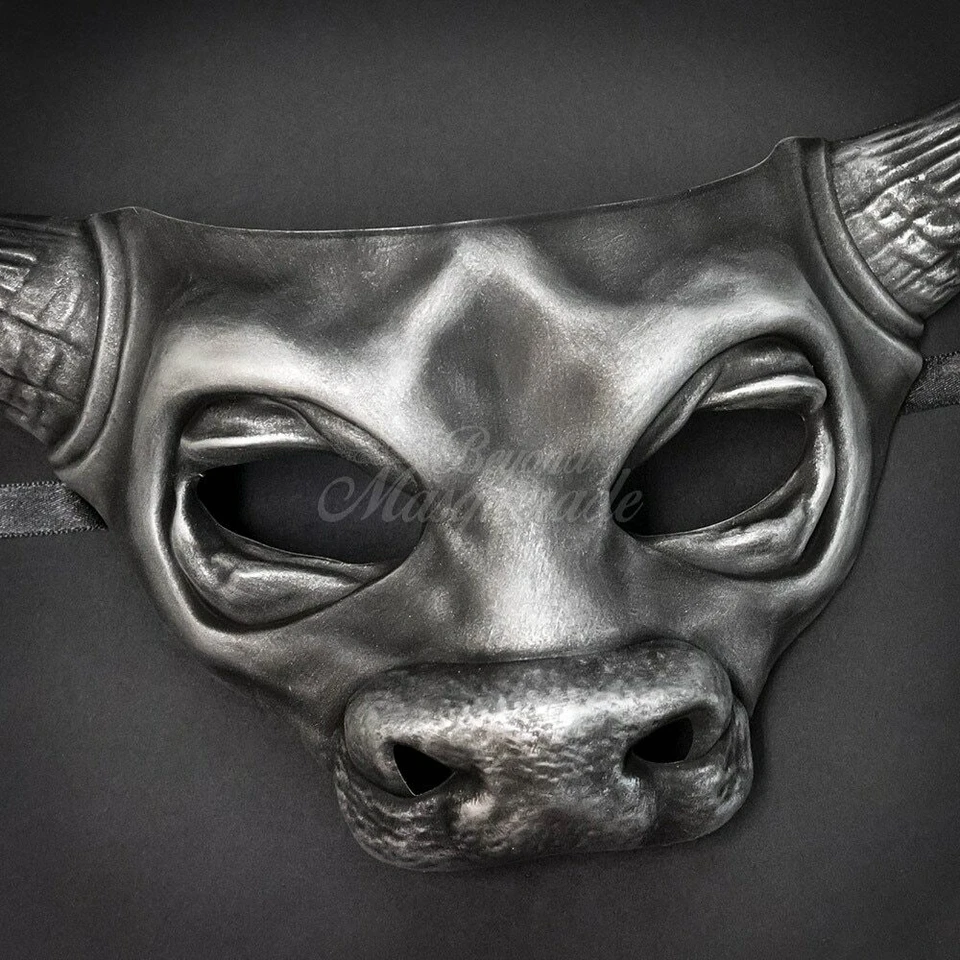 Animal Masquerade Mask Bull Head Men M31183 - Image 3 of 4