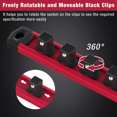 3PCS Magnetic Socket Organizer Set 1/4in 3/8in 1/2in Drive 3PCS Magnetic Socket Organizer Set 1/4in 3/8in 1/2in Drive