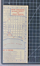 New Orleans Business District & French Quarter Map 8.5" x 11" Vintage Map 1956