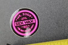 Mr Zogs Sex Wax Surfboard 80's Neon Pink Black OG SW1A Vintage Surfing STICKER