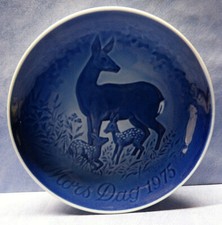 21156. Wandteller Mors Dag  1975  Bing & Gr&ouml;ndahl Muttertag  Rehe