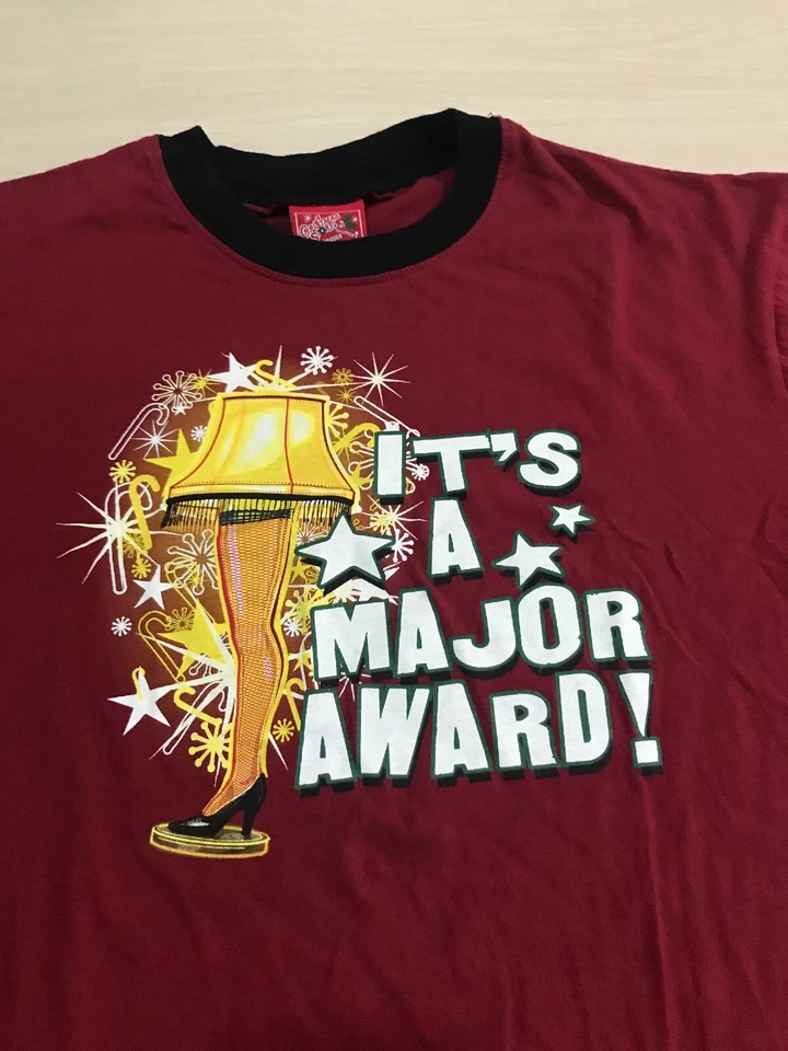 It's A Major Award A Christmas Story T Movie Themed Tee Mens Sz Medium A16 - Imagem 2 de 4