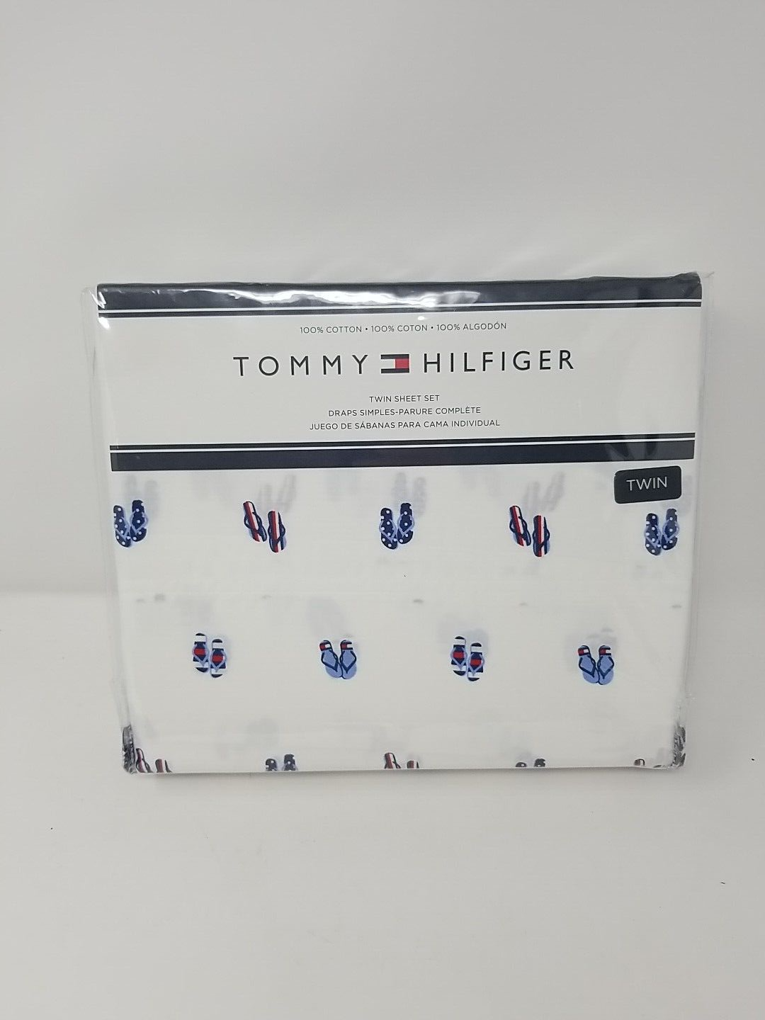 Tommy Hilfiger Twin Sheet Set with Vibrant Flip Flop Design