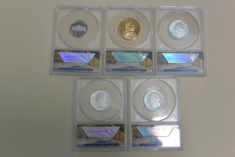 2010 14-coin Silver Proof Set ANACS PR70DCAM First Strike with Box - Image 4 of 4