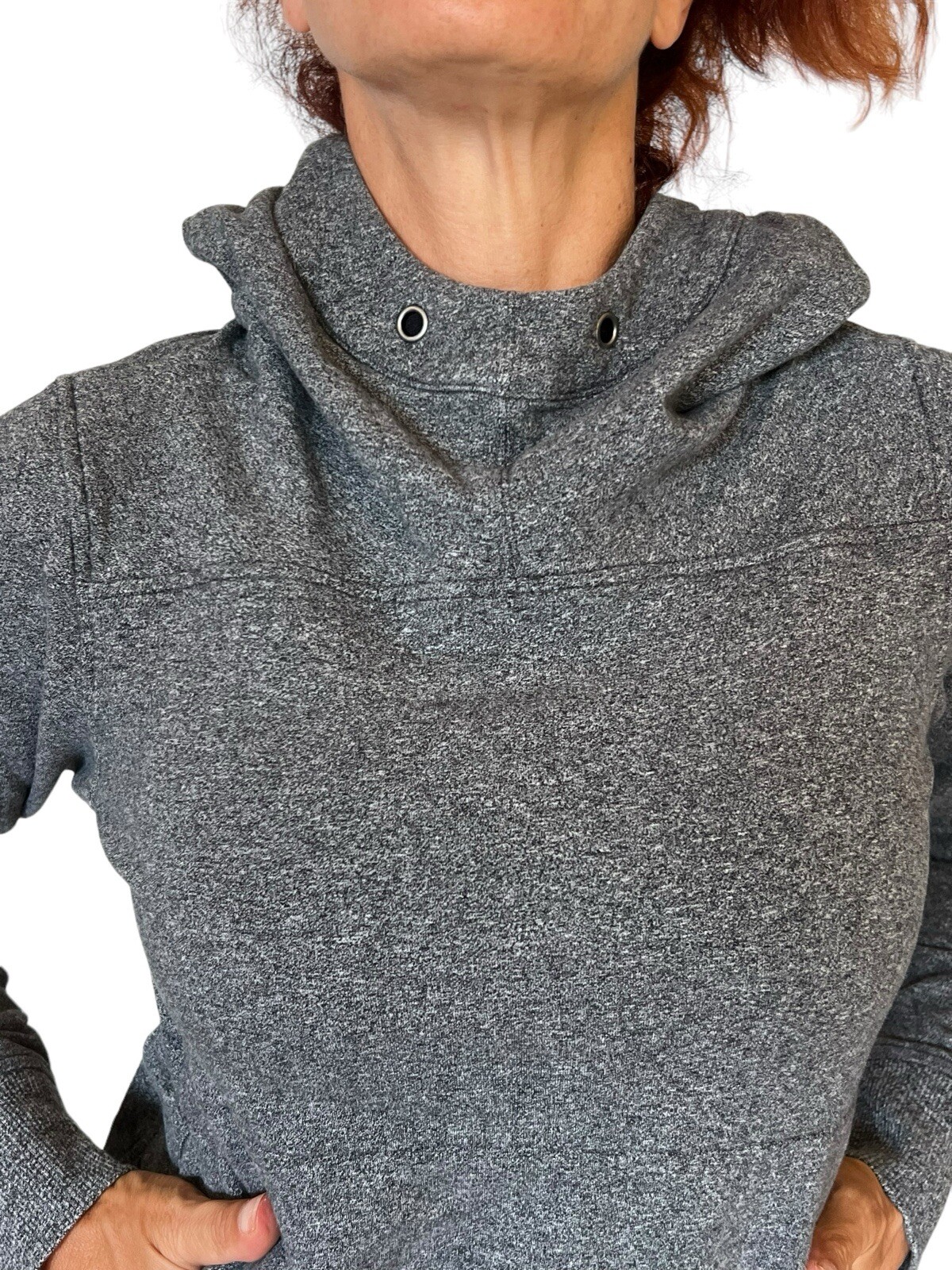 Lululemon Split Pullover Hooded Heathered Speckle… - image 10