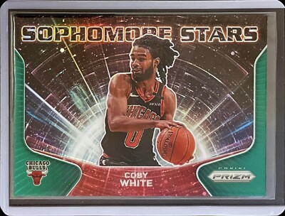 Coby White - 2020-21 Panini Prizm Basketball - Green Prizm - Sophomore Stars