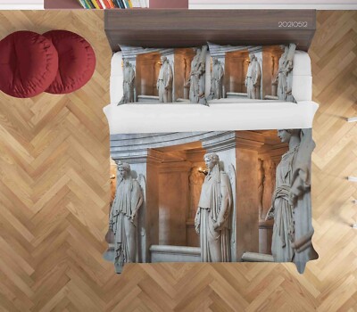3D Griechische Architektur Statuen Kunst Quilt Cover Set Bettwäsche Sets Kiss...
