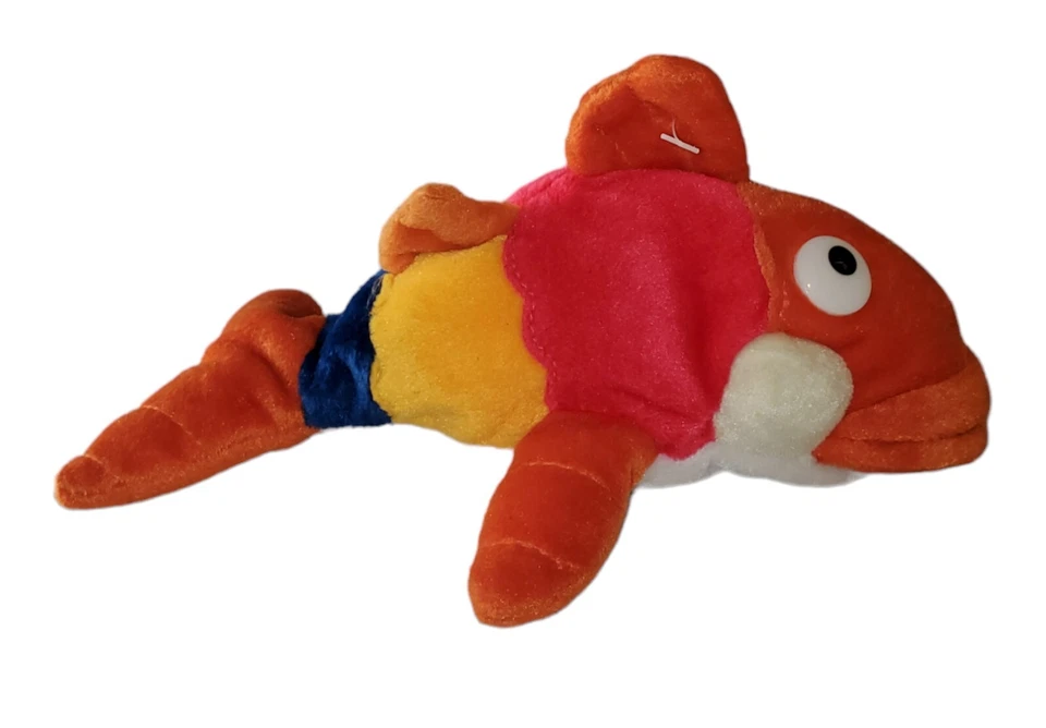 Vintage Fiesta "GUS" COLORFUL FISH  9" Bean Bag Stuffed Animal Toy 1990's - Image 3 of 4