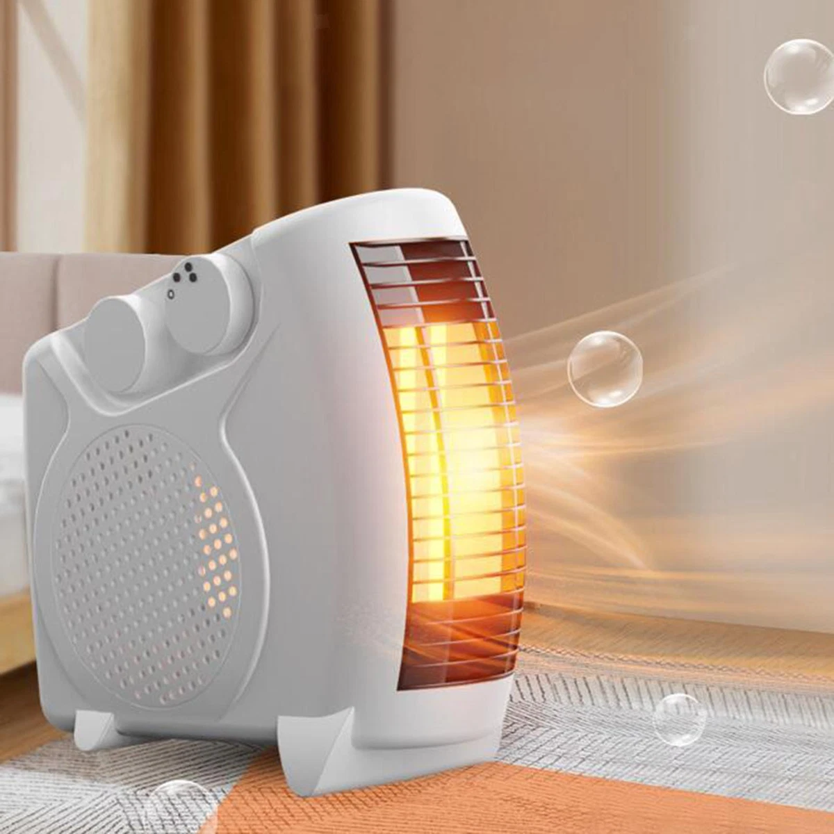 Electric Desktop Space Heater Space Saving Portable Heater for Bathroom