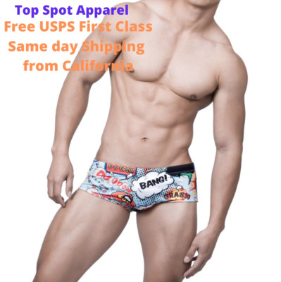 Men's Swim Trunks Comic Bang Swimwear Resort Beach Party Vacation Bathing Suit