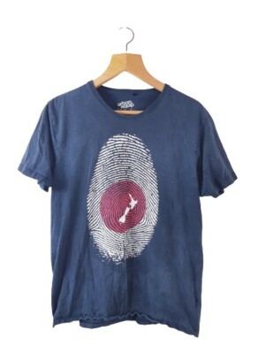 Urban Equip Herren Fingerprint Schwarz Basic T-Shirt Oberteil Gr. XL Regular