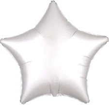 Anagram 19" Star Luxe White Satin Foil Balloon