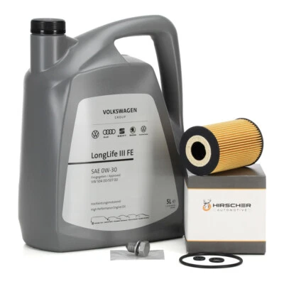 5L ORIGINAL 0W30 Motoröl + HIRSCHER Ölfilter für VW GOLF 5 6 PASSAT 1.6/2.0 TDI
