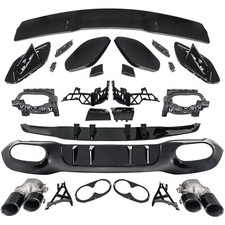 Heckdiffusor Doppel Dachspoiler passt für Mercedes W177 Sport Tuning schwarz