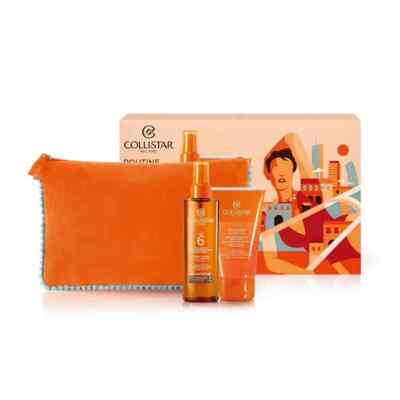 Collistar Solar Kit KIT Öl SPF6 + Duschshampoo + Beutel Meer Geschenk