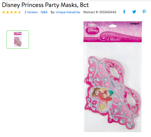 Disney-Princess-Birthday-Party-Masks-8-Ct-Pack-Disney-Party-Arieal-Tiara-Belle-