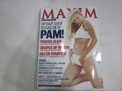 December 1999, MAXIM, Pamela Lee, Kate Groombridge, Ali Landry, Marilyn Monroe.