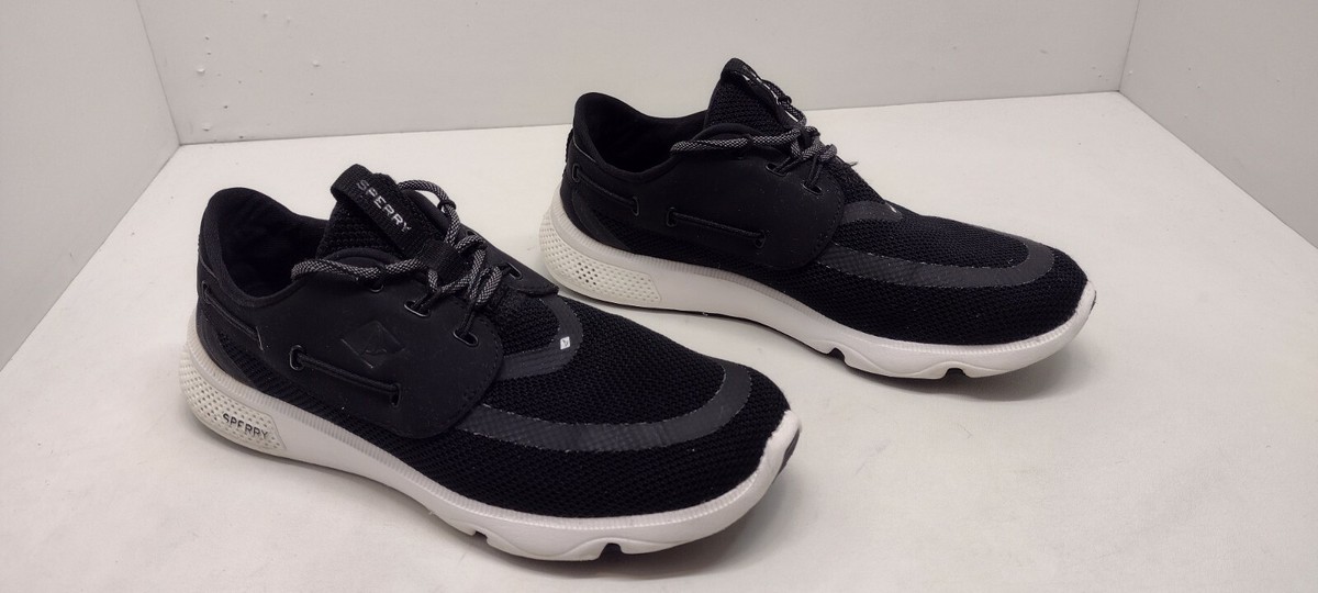 Sperry Seas Sneakers Black Boat Shoes Women's Size M