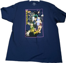 My Hero Academia T-Shirt Tee Mens 2XL Blue Solid Short Sleeve New NWT Anime