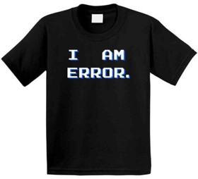 I Am Error Zelda Link NES Video Game T Shirt