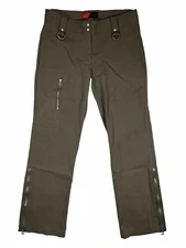 Girls Dream Army Green Mid Rise Zipper Accent Pants Women's Junior Size 13/14