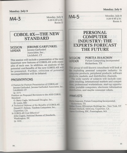 ITHistory (1984) NCC Show Guide Program Booklet (Portia Isaacson) - Picture 3 of 3