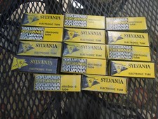 Lot of 14 NOS Sylvania Electronic Vacuum Tubes Radio Amplifier Untested w/ Boxes