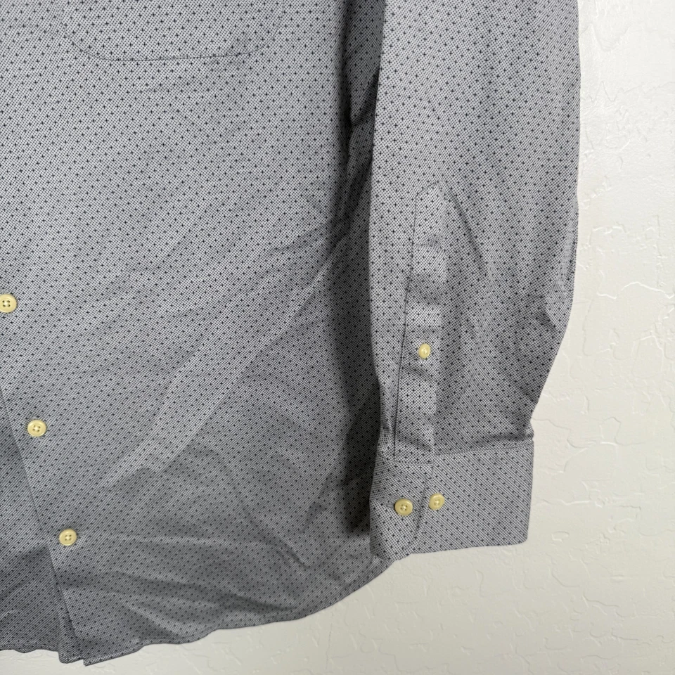 Peter Millar Shirt Mens Large Gray Button Up Long Sleeve Constellation Oxford - Image 3 of 4