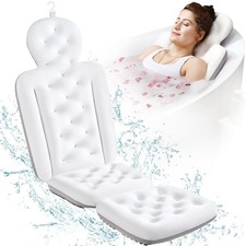 Full Body Bath Pillow for Bathtub Thick Bathtub Cushion with Laundry Bag Luxu...