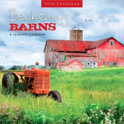 HOPPER STUDIOS Beckoning Barns | 2026 7x14" (Hanging) Monthly Mini Wall Calendar