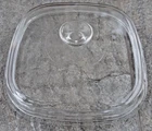 VTG Pyrex Corning Ware A-9-C Square Replacement Lid Only Clear Glass