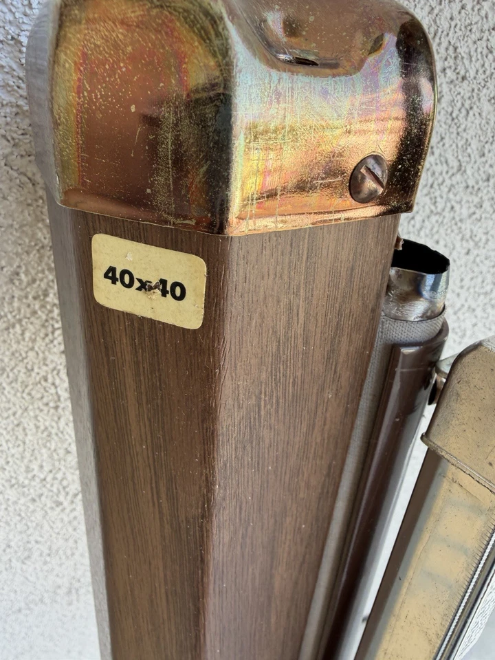 VINTAGE Da-Lite Versatol Portable Collapsible Projector Screen Brown 40" x 40” - Image 3 of 4