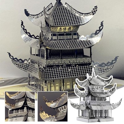3D Metal Puzzle Yueyang Tower Model Kits DIY Assemble Creative K Toy Jigsaw H8N7