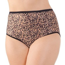 Vanity Fair BRIEF Body Shine Illumination Panties Nylon 13109 leopard 9/2XL