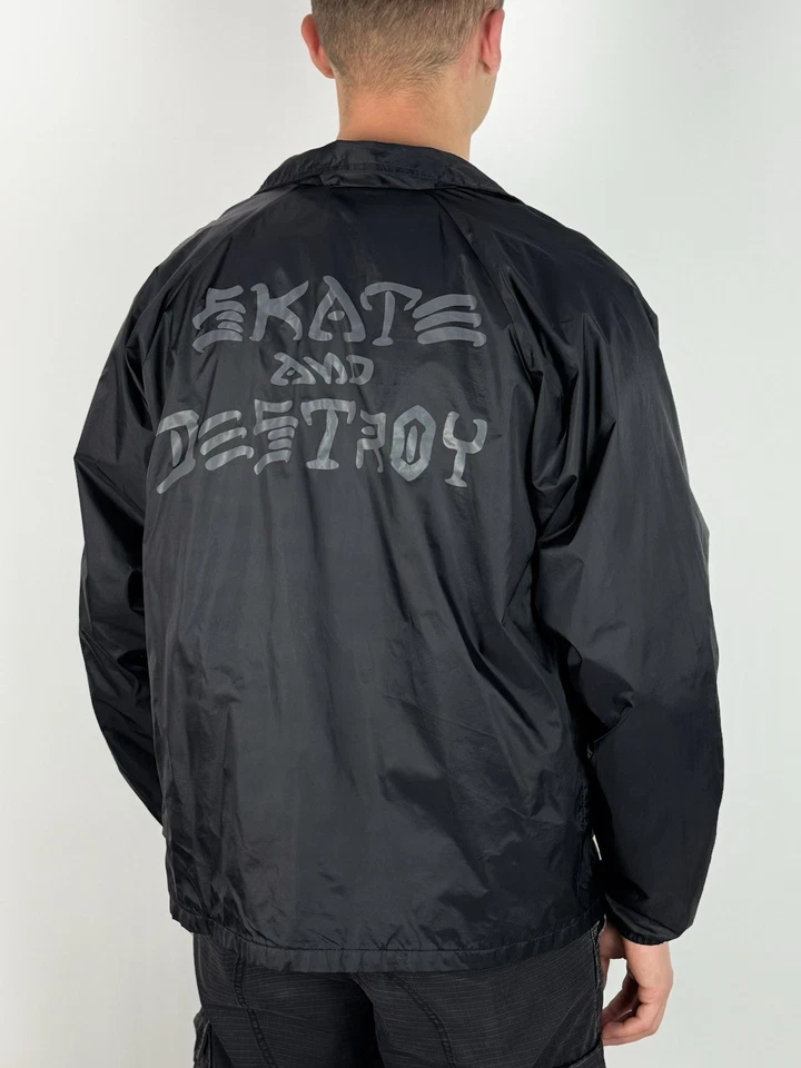 Chaqueta negra Thrasher Skate and Destroy Coach Foto 2 de 4