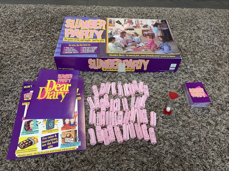 1990 Slumber Party Game by Cadaco Complete in Great Condition