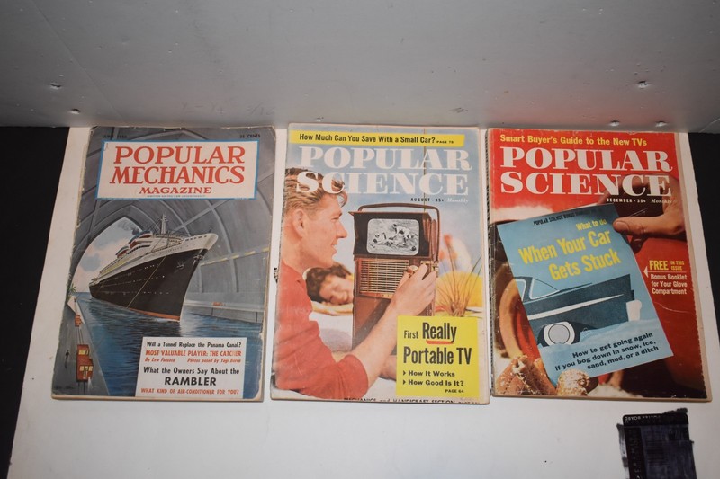 Popular Mechanics Monthly 1956/59/60 (Various conditions)