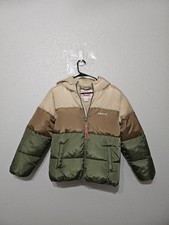 Levi s Kids Colorblock Puffer Jacket Hooded Winter Coat Size L 12 13 Yrs New