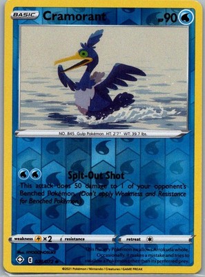 Cramorant 028/072 Uncommon Shining Fates Pokemon Reverse Holo Lightly Played