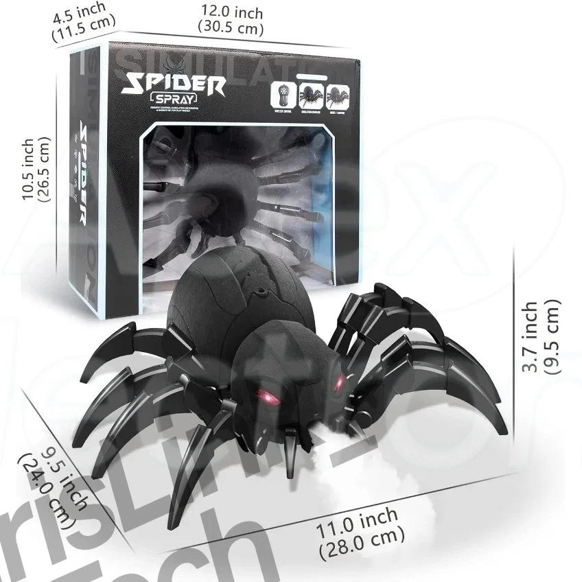 Toys for Kids RC Spider Robot Remote Control with Spray/Light/Music - Image 2 of 4