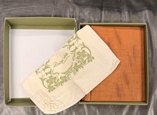 Daisy Arts Handmade Italian Leather Journal with Box & Dust Bag – Wheat Embossed