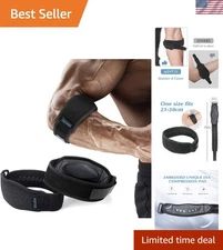 Unisex Pain Relief Elbow Brace: Tennis, Golf, and Weightlifting Support - Grey