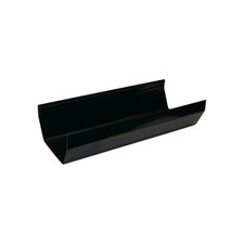 Black Floplast 114mm Squareline Guttering  ( Length 600mm ) (60cm)