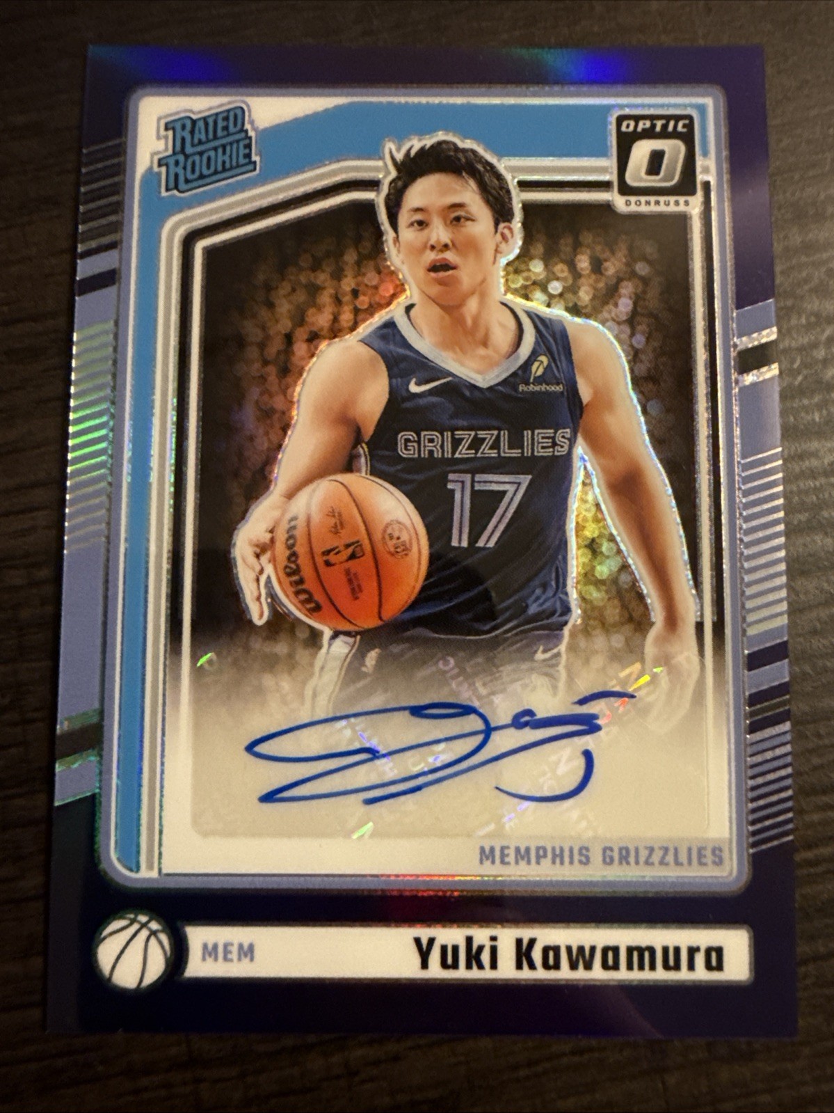 2024 PANINI DONRUSS OPTIC 334 YUKI KAWAMURA SIGNATURE-PURPLE